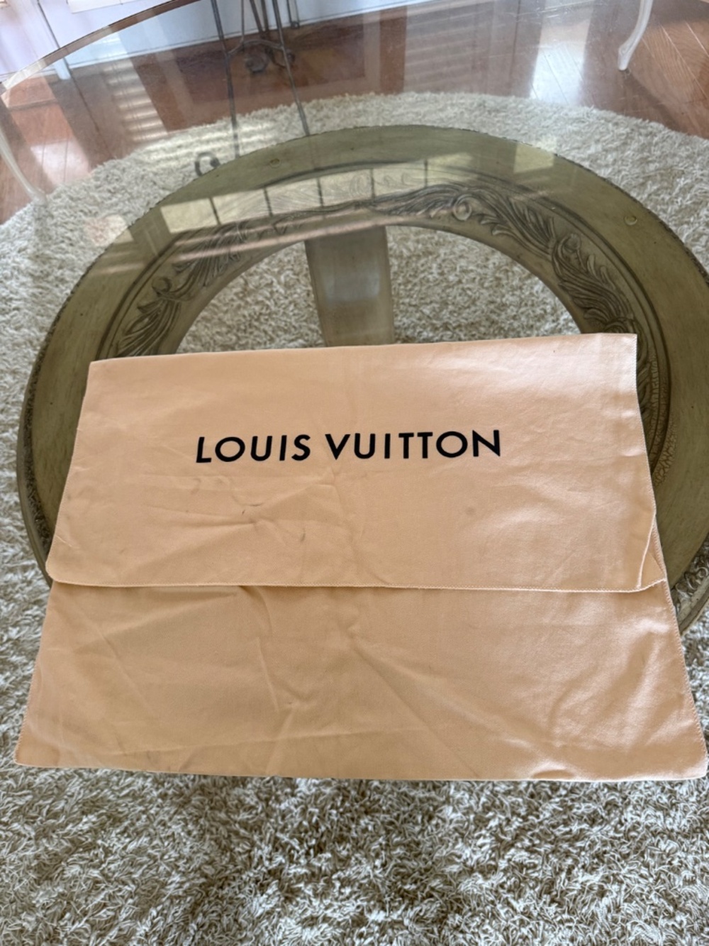 Louis Vuitton Logo X-Large Envelope DUSTBAG 22"x16" Cotton Dust Bag